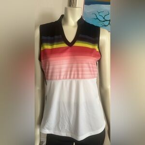 Callaway Striped V-Neck Golf Tank
